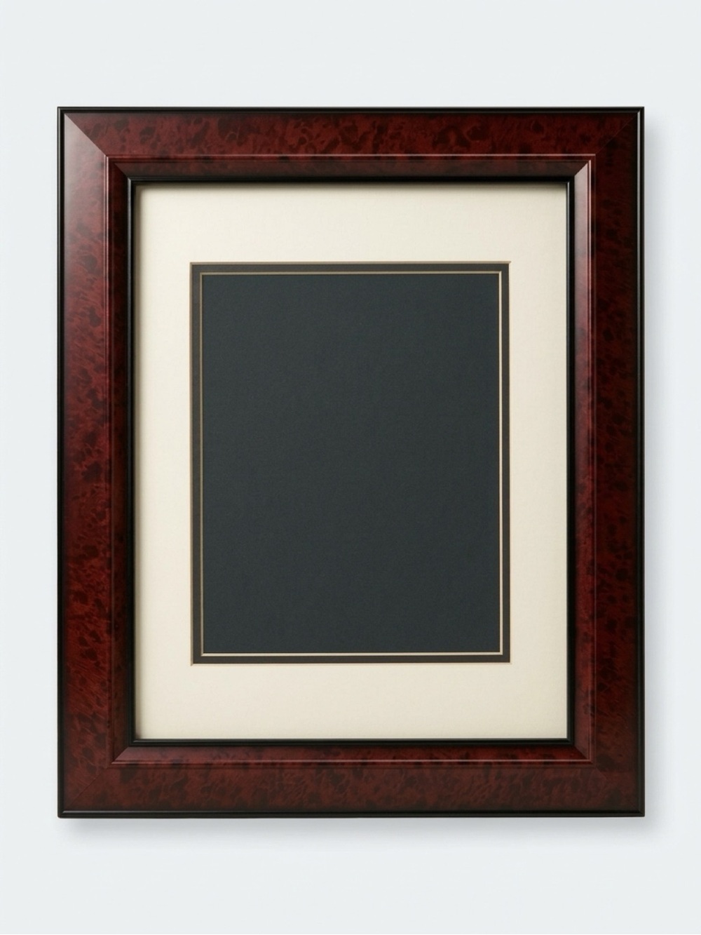 Deluxe Cherry Mahogany Wood Document Picture Frame Wall Hanging 8x10 Matted